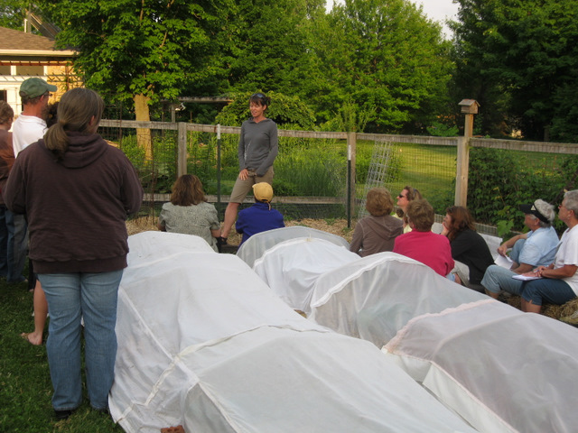 People learning gardening techniques.